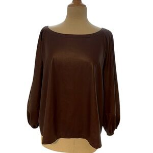 Loft faux leather top